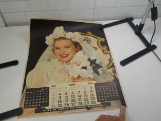 Victor Keppler Princess Grace Kelly Of Monaco 1951 Timken Bearings Calendar