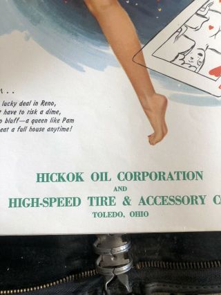 Bill Randall ' s 1953 Date Book Pin - Up Calendar Complete Hickok Oil Co Toledo Ohio 3