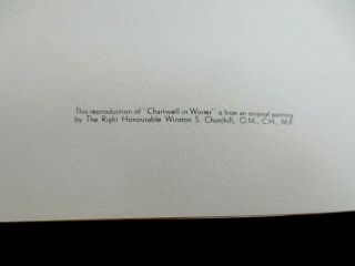 L655 Vtg Winston S.  Churchill Xmas Greeting Card 