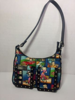 Betty Boop Purse Handbag 9in X 6in X 3in Fabric & Leather