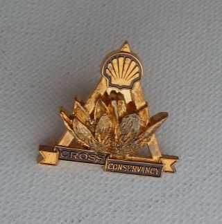 Shell Canada Cross Conservancy Lapel Souvenir Rare Vintage Pin