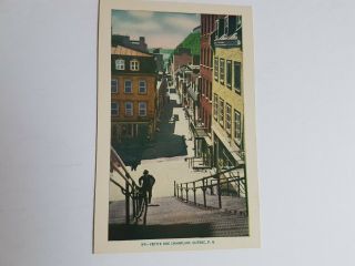 Petite Rue Champlain Quebec Canada Unposted Postcard Vintage