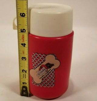 Pound Puppies Loveable Huggable Vintage Red Thermos Plastic Bottle Only 2