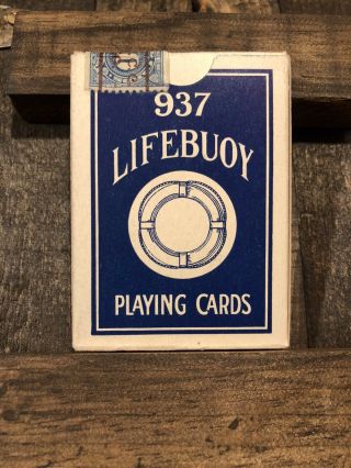 Rare York Consolidated Card Co Lifebuoy Playing Cards Antique Vintage