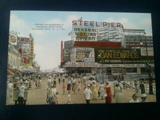 Vintage Postcard Steel Pier Atlantic City Post Card Jersey Atlantic City