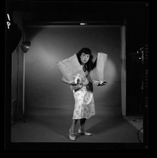 Bettie Page 1954 Camera Negative Bunny Yeager Estate Oddity Bag Lady Tramp Pose 2