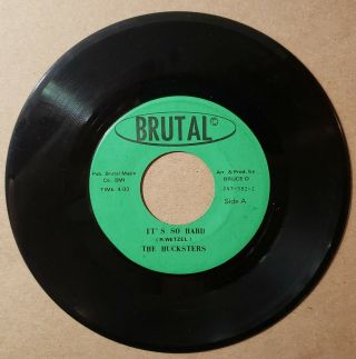 THE HUCKSTERS It ' s So Hard / Lonely Man 1966 BRUTAL 45 Garage RARE 3