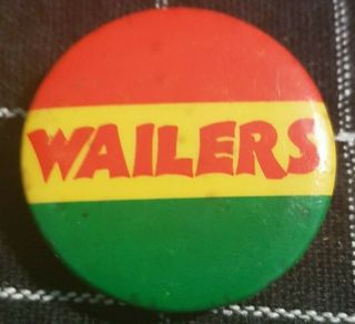 Vintage 1987 Bob Marley & The Wailers Reggae Concert Tour Promo Pin Button B97