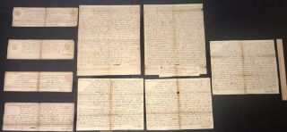 9 Pennsylvania Colonial King George Lll Handwritten Documents 1760 - 1776 Pioneers