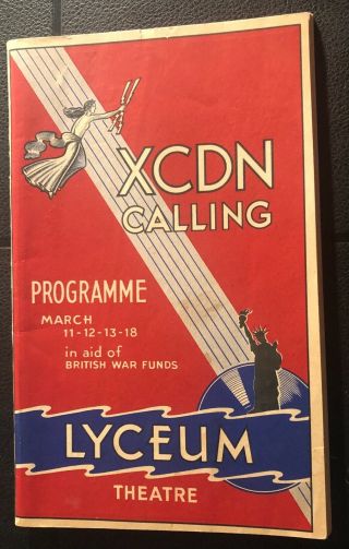 Wwii Shanghai China Lyceum Theatre In Aid Of British War Funds Xcdn Radio Event