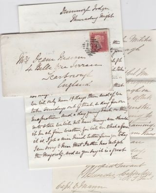 1861 May Dungannon Dunmoyle Lodge & Royal Militia Hq Omagh Letters Captain Mann