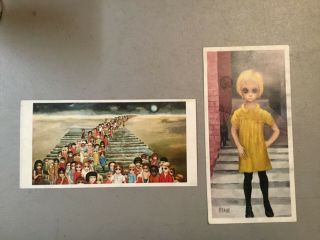 1963 Walter Keane Postcards “tomorrow Forever”,  “the Waifs” Printed In Japan