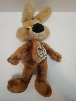 Vintage 24k Special Effects Wile E.  Coyote 17 " Poseable Plush 1993 Warner Nwt