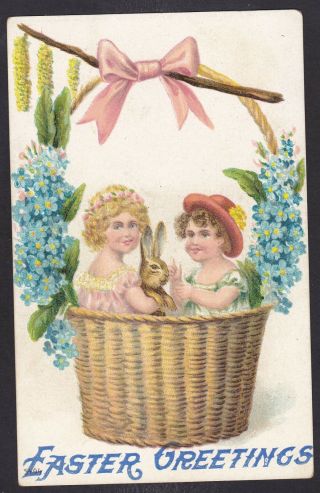 Circa 1907 Vintage Postcard Easter Greetings