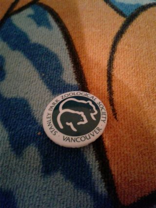 Stanley Park Zoological Society Vancouver Pin/button Veuc