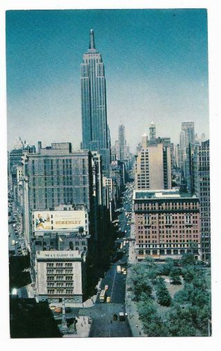 Vintage York Chrome Postcard Empire State Building Immense Structure