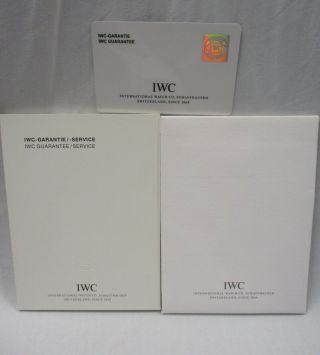 Iwc Watch & Chronograph Guarantee/service Book Open Blank Card Micro Fiber Cloth