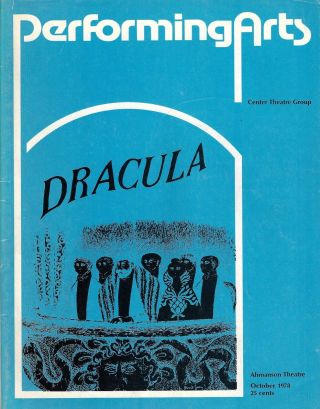 Jeremy Brett " Dracula " Edward Gorey / Bram Stoker 1978 Los Angeles Program