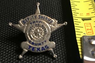 Travis County,  Texas Deputy Sheriff Shirt Pin Badge