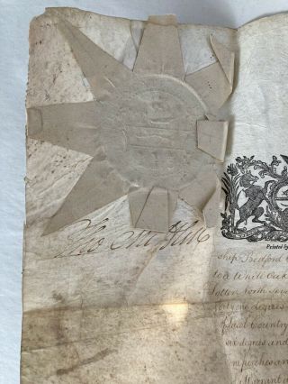 1796 Bedford County Pennsylvania Deed signed by Gov.  Thomas MIfflin 2