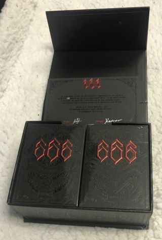 666 Limited Edition of 100 Boxed Set Playing Cards 6 Decks Rare 2