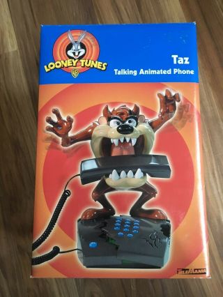 Vintage Looney Tunes Taz Talking Animated Phone [new In Box] Please See Pic 