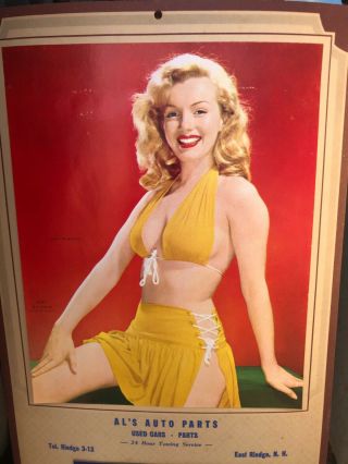 Marilyn Monroe 1950s Pin - Up Salesman 