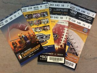 Tennessee Vols Sec Championship Game Ticket Stubs (4) - 