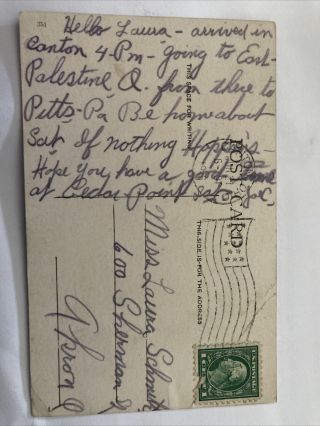 Old Vintage Antique Postcard YMCA,  Canton,  OH 1916 w/1c stamp 2