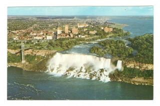 Aerial View Of Niagara Falls Ontario Canada Vintage Postcard Af181