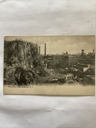 Old Vintage Antique Postcard Monument Rock,  Patterson,  Nj 1904