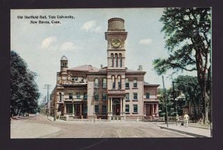 Old Vintage Postcard Of Sheffield Hall Yale University Haven Ct