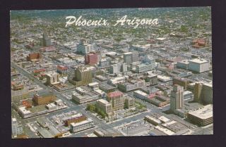 Old Vintage Postcard Of Phoenix Arizona Az Aerial View