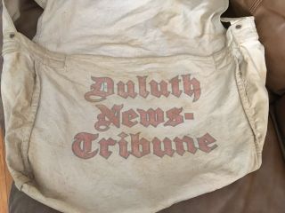 Vintage Duluth News - Tribune Canvas Newspaper Delivery Bag History