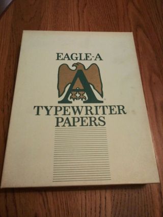 Vintage Eagle - A Trojan Onion Skin Typewriter Paper 500 Sheets F409cmr 8.  5 " X 11 "