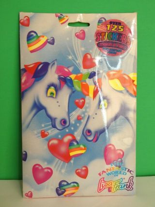 Lisa Frank 90s Unicorn Sticker Tote Complete Set Over 125 Stickers & More