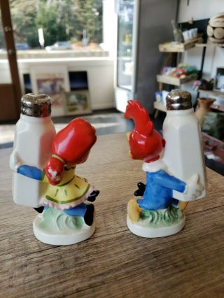 Vintage Walter Lantz Woody Woodpecker ceramic Salt and Pepper Shakers SET 3