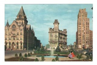 Clinton Square Syracuse York Vintage Postcard Af92