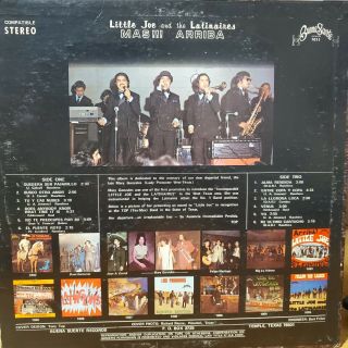 “Tejano Tex - Mex  Little Joe and the Latinaires  Mas Arriba  Rare LP 