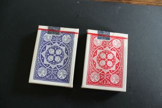 Tally Ho Fan Back Playing Cards Made in Ohio Red & Blue No Bar Code 3