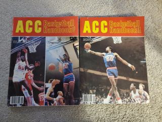 Vintage 1980 - 1981 And 1981 - 1982 Acc Basketball Handbook Program Virginia Uva