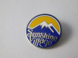 Sunshine Village Ski Resort Alberta Canada Vintage Hat Vest Pin Button Souvenir