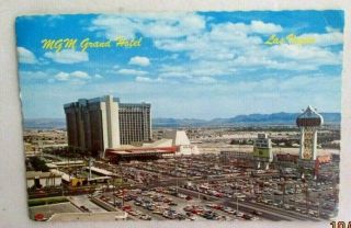 Vintage 1970s Chrome Postcard Of Mgm Grand Hotel,  Las Vegas,  Nevada