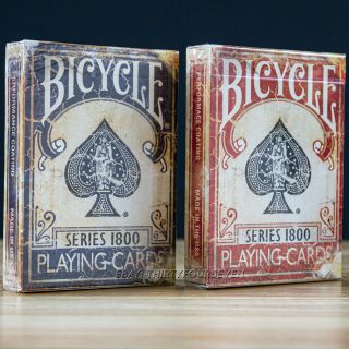 Bicycle Series 1800 Playing Cards • Ellusionist • Blue And Red • Vintage Look