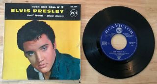 Rare French Ep Elvis Presley Blue Moon Blue Label