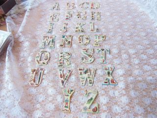 Victorian Decorative Alphabet Letter Scraps (26)