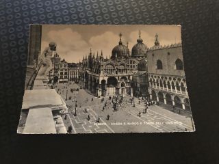 Vintage Postcard - Venice - The Church Of St Mark And The Clock Tower - B4