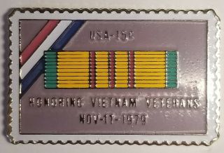 Vintage Honoring Vietnam Veterans Usa 15 Cent Usps Postage Stamp Lapel Pin