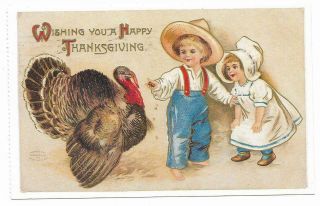 Vintage Greetings Postcard Wishing You Happy Thanksgiving Lillian Vernon 1992