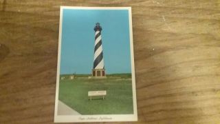 Outer Banks Postcard Vintage Cape Hatteras Light House North Carolina